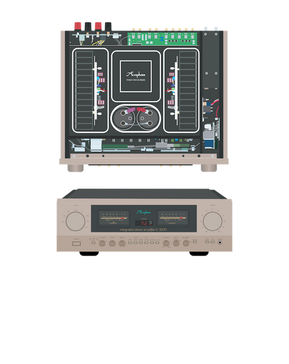 Accuphase E-3000 Grey T-Shirt 100% Cotton